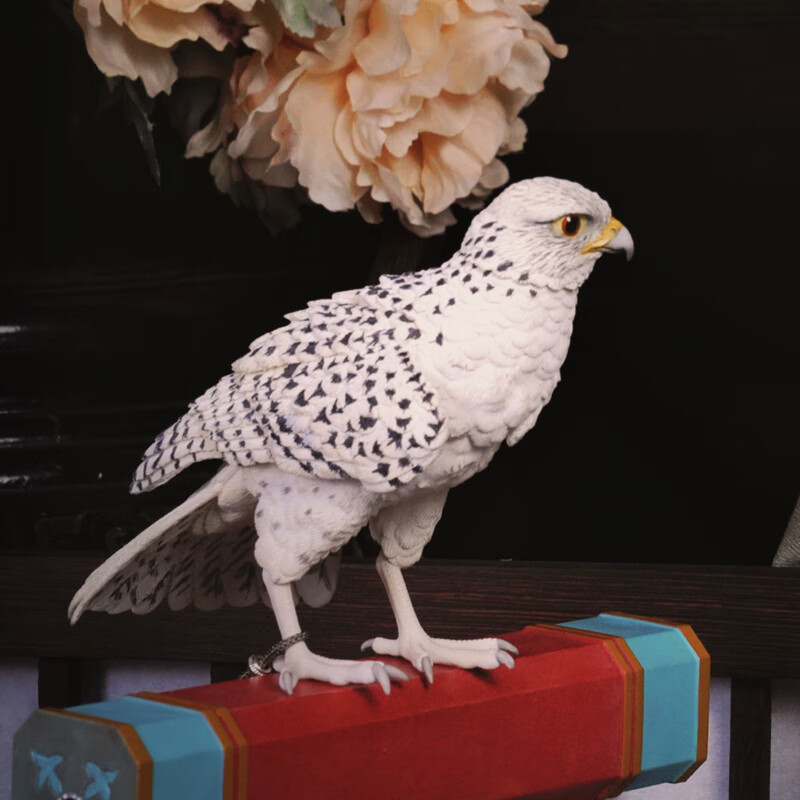 jxk 1/3 白玉爪海东青动物真鸟模型国潮创意摆件搭配bjd兵人偶 海东青