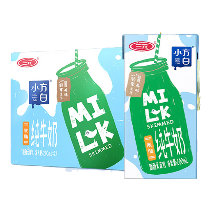 ��Ԫ С������֬��ţ�� 3.3g������ 200ml 24��װ 95.03Ԫ(����ȯ�����׹�����31.68Ԫ/��)