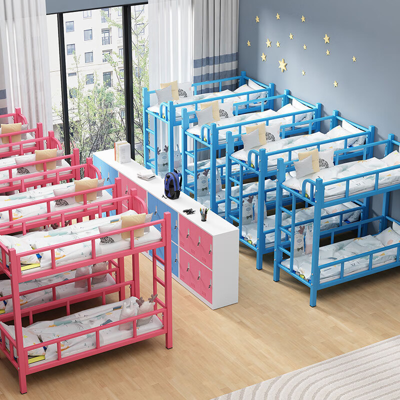 周末岛小学生托管班上下床小餐桌辅导午睡双层午托高低上下铺 加厚款