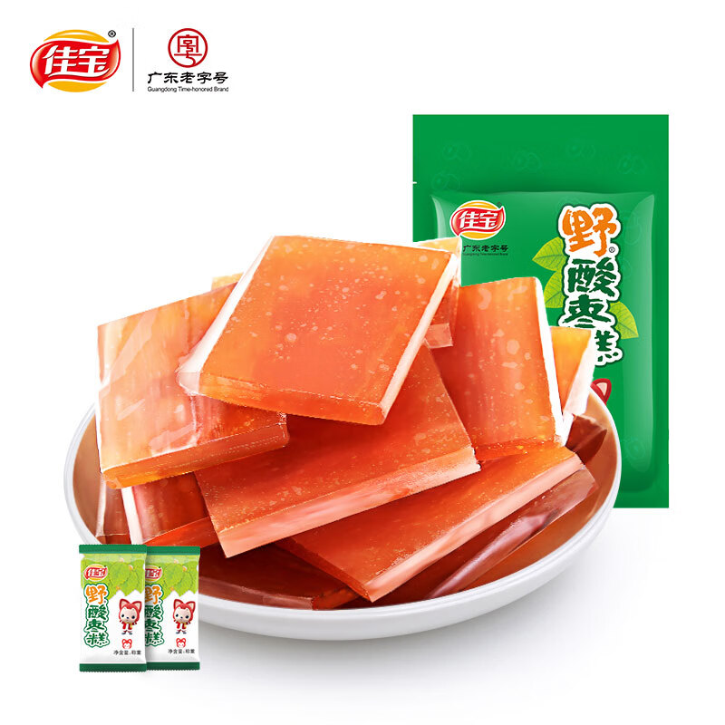 佳宝 野酸枣糕500g手工南酸枣果干酸枣片江西特产儿童休闲蜜饯零食 野