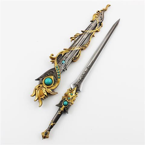 剑网三周边藏剑橙武长歌门剑胆琴心合金武器兵器模型手办挂件刀剑