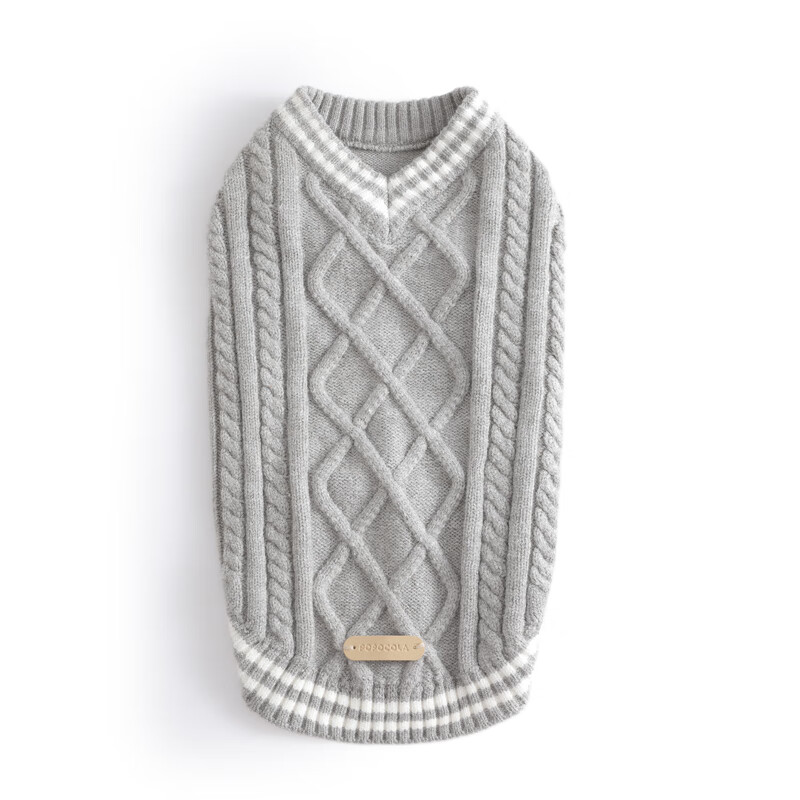 狗狗衣服小狗毛衣秋冬款猫咪泰迪比熊宠物中小型犬雪纳瑞秋天 灰色 s