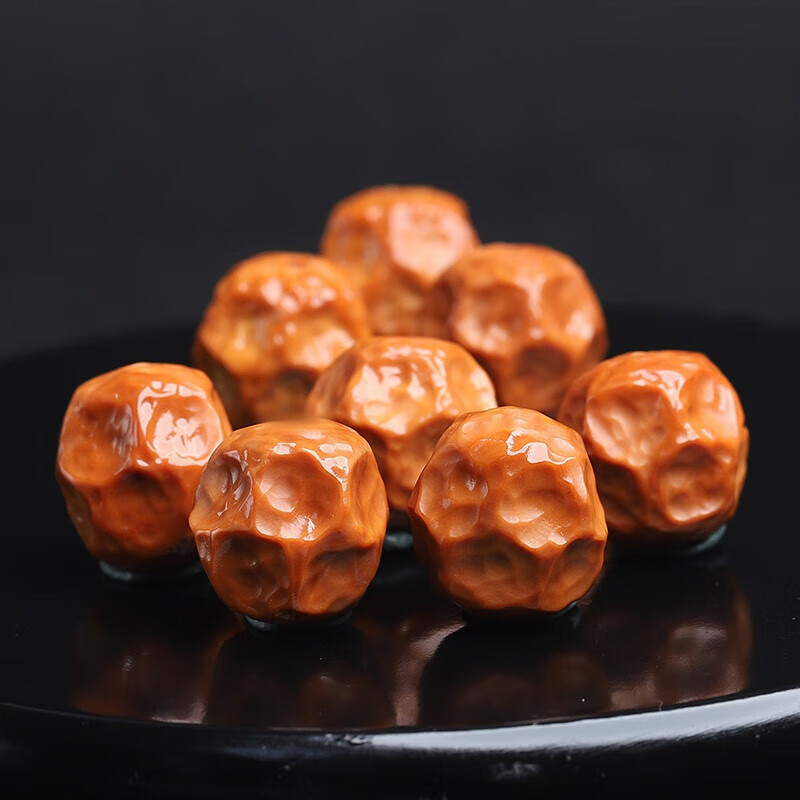 笛恋语橄榄核手串手工雕刻磐石全品无相陨石刀痕核雕男女佛珠手把件