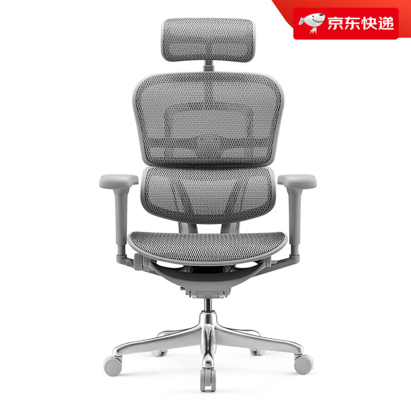 保友办公家具金豪b雄鹰人体工学椅电脑椅久坐电竞靠背家用办公座椅子 【金豪b雄鹰】银白色 铝合金脚 旋转 升降扶手