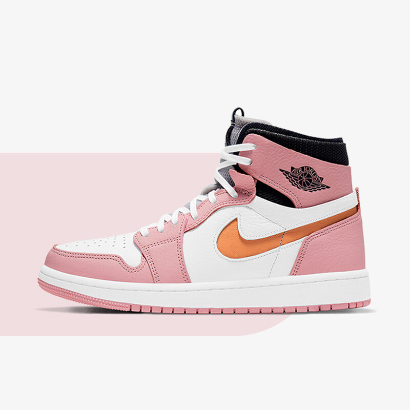 nikeair jordan 1 zoom air cmft aj1樱花粉情人节 女子高帮休闲板鞋
