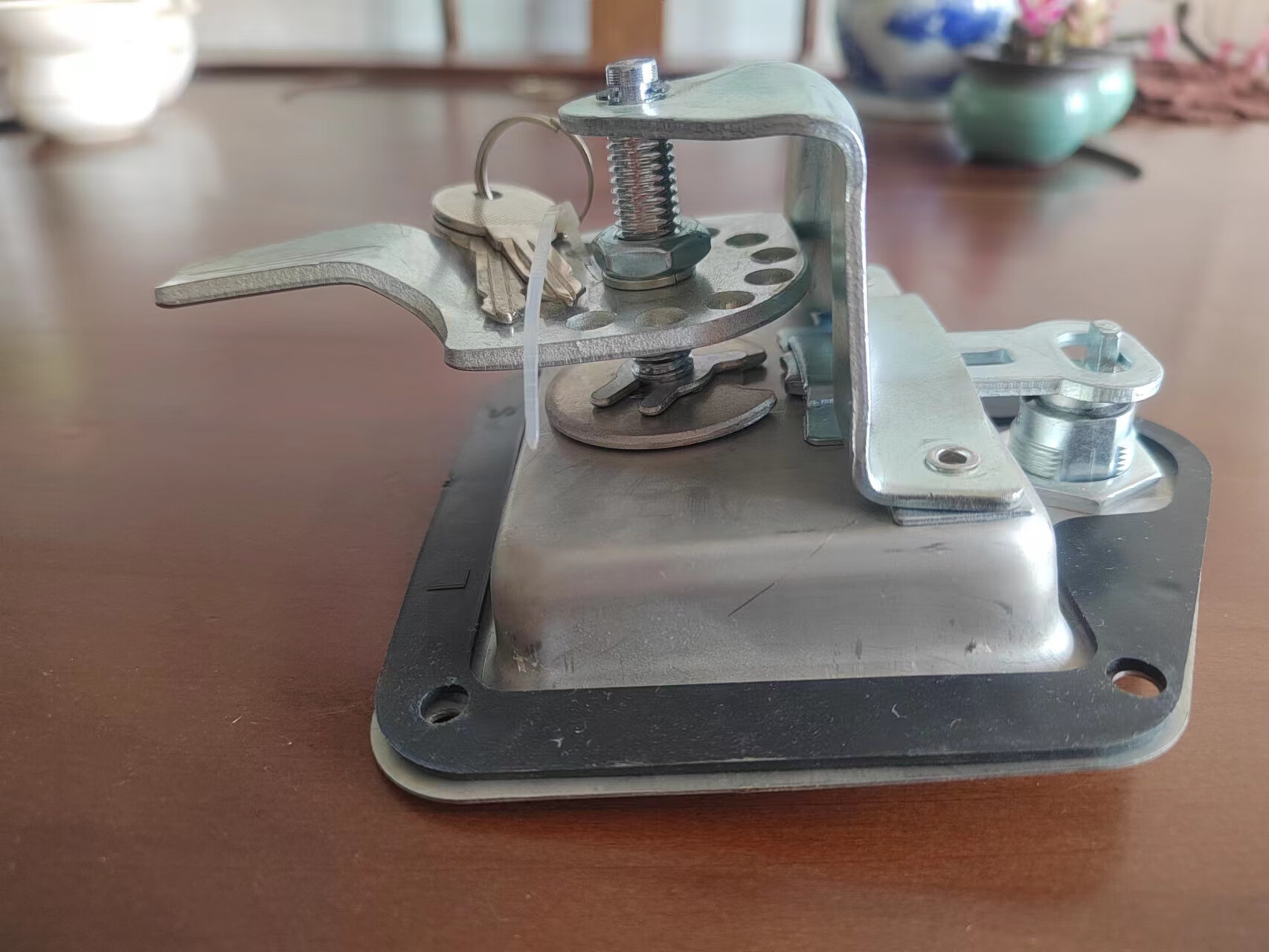 驰翁厢货车工具箱暗锁不锈钢面板柜门锁备用箱锁特种型转舌工业锁 带