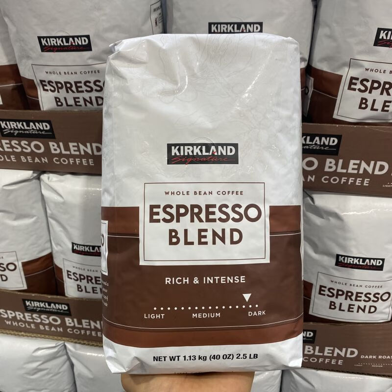 柯克兰美国进口柯克兰kirkland开市客中度烘焙重度咖啡豆1130g纯黑