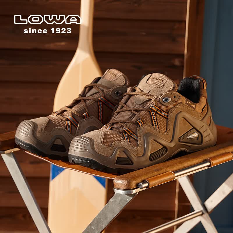 LOWA德国徒步鞋MK1户外作战靴防水防滑透气登山鞋 ZEPHYR GTX 男女款 浅褐色/棕色-男款 43.5