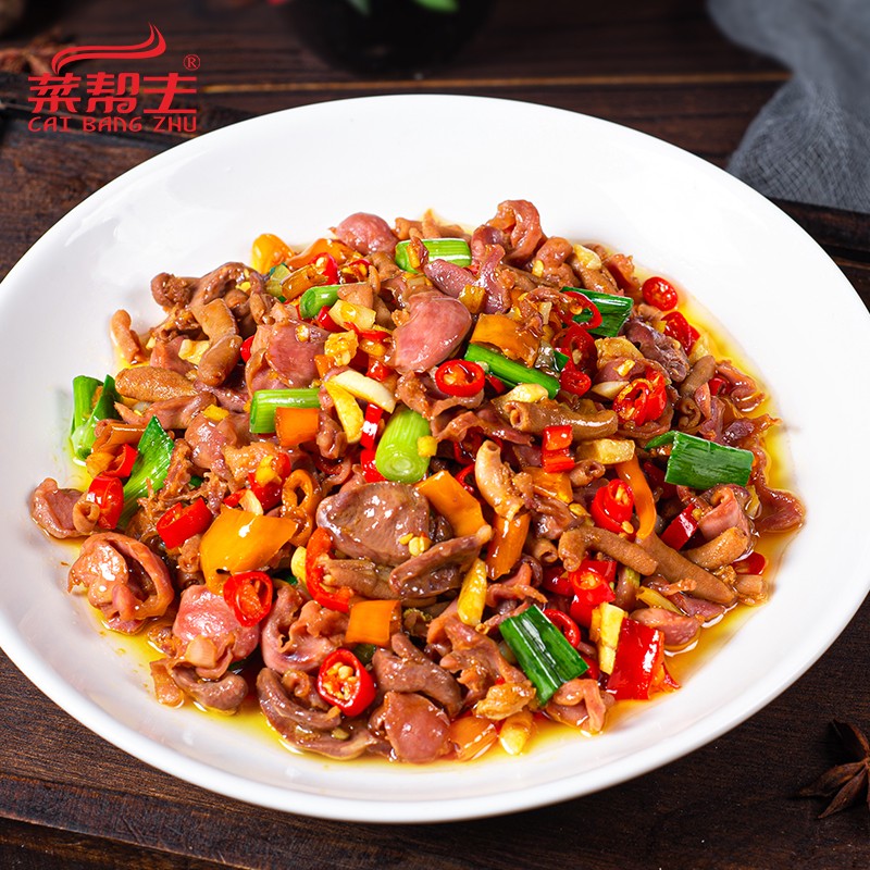 g特色小炒酒店饭店餐饮半成品菜家常菜下饭菜湘菜食材 小炒鸡杂248g