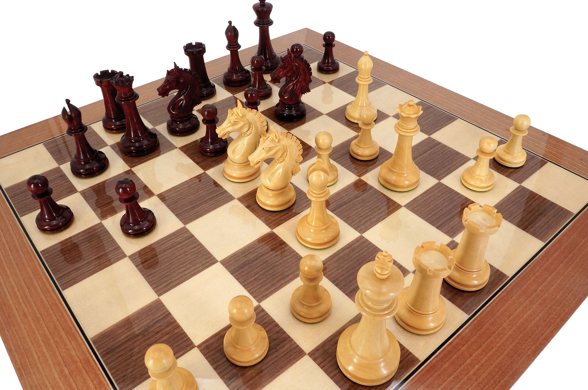 进口实木大号国际象棋 卡索里亚系列 casoria 斯 红色(海岸黄檀) 棋盘