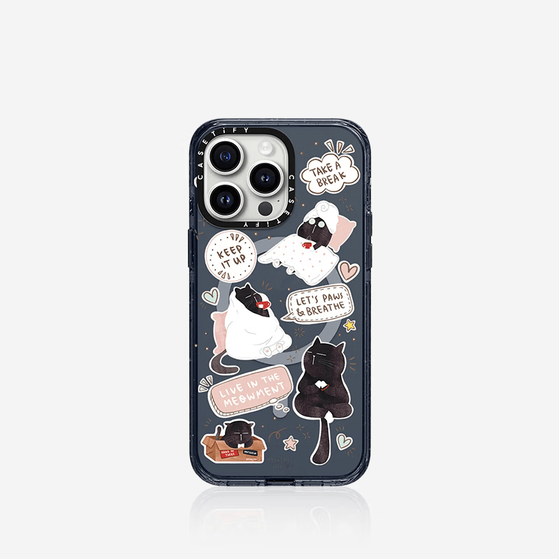 casetifycasetify小黑猫贴纸透明手机壳适用iphone15promax 透明壳ma
