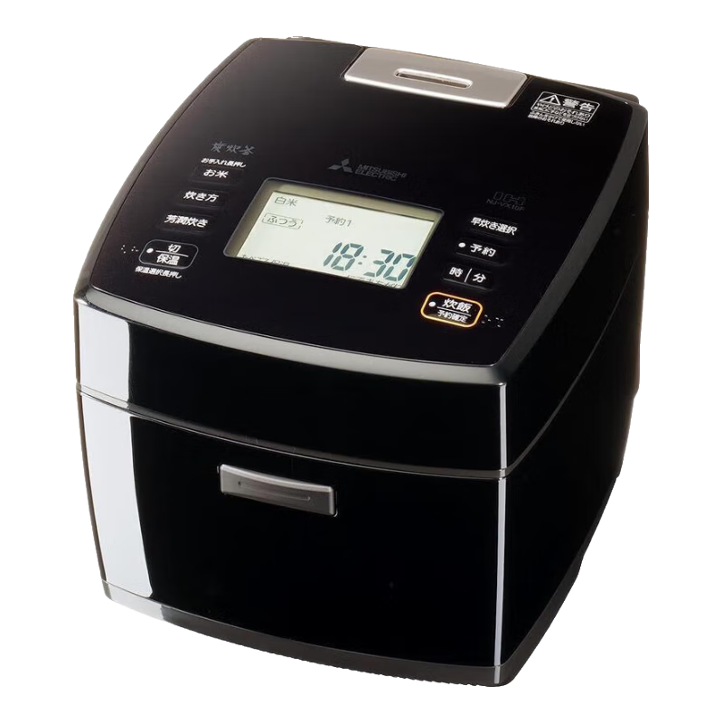 三菱电机（Mitsubishi Electric）【日本直邮】日本制三菱电机电饭煲 家用大容量电饭煲 IH式电饭煲 备长炭锅 芳润炊【需变压器】 NJ-VX10F-B【黑色 需变压器】  3L