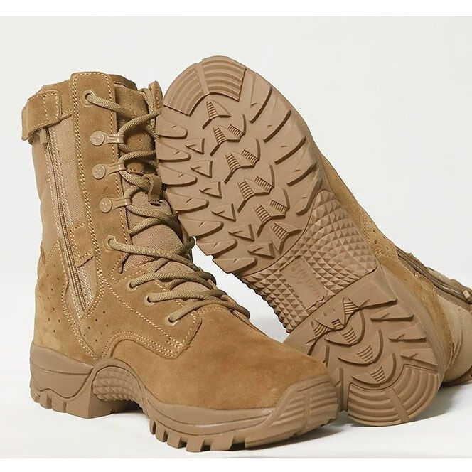 律錕万里马作战靴新式棕色全男透气登山保暖鞋超轻训练靴防滑 烽火