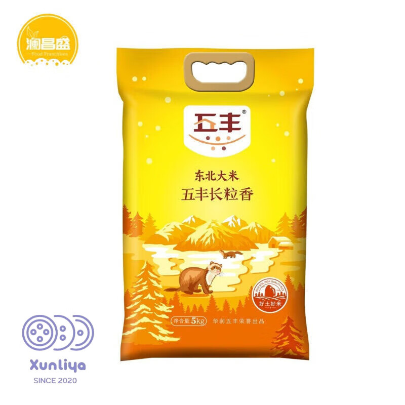 食芳溢华润五丰长粒香东北大米5kg爽口易熟 东北大米五丰 长粒香 10kg