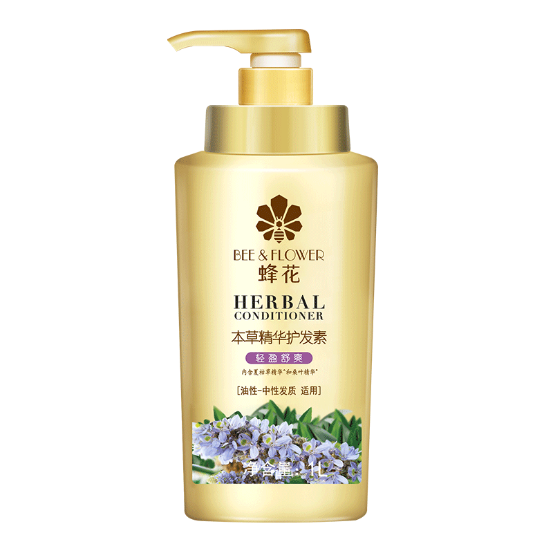蜂花 本草精華輕盈舒爽護(hù)發(fā)素1L 去油柔順滋潤(rùn)損傷干枯補(bǔ)水潤(rùn)發(fā)乳