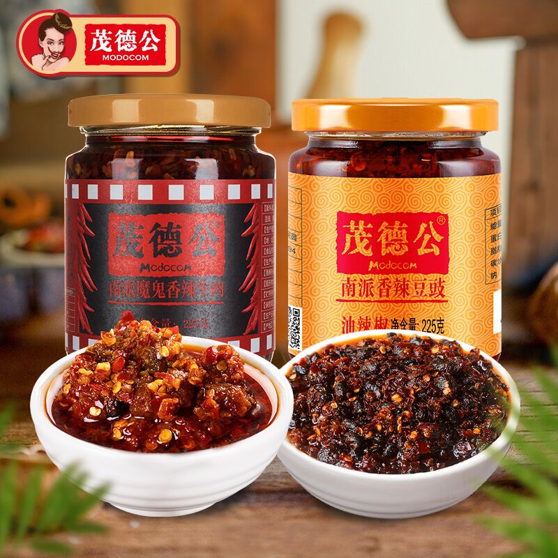茂德公蒜香辣椒酱225g 拌饭拌面酱香辣风味酱辣椒酱蘸料下饭 魔鬼辣