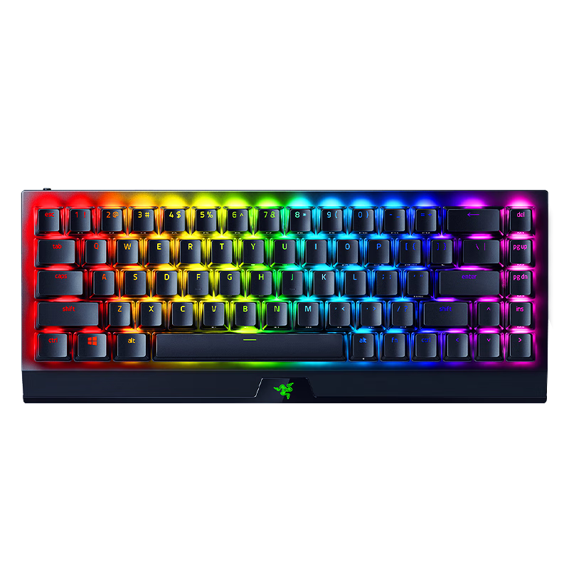 RAZER 雷蛇 黑寡妇蜘蛛V4 迷你版 68键 三模机械键盘 黑色 橙轴 RGB