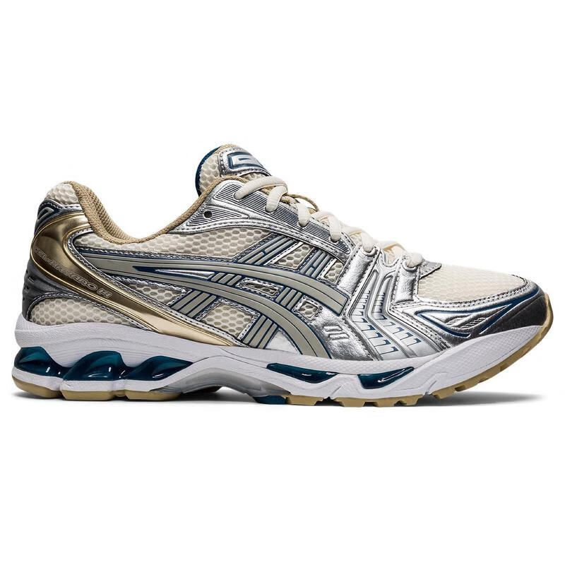 亞瑟士（asics）跑步鞋 GEL-KAYANO 14 時(shí)尚舒適男式運動(dòng)休閑跑鞋旅游鞋 Cream/Puresilver 40
