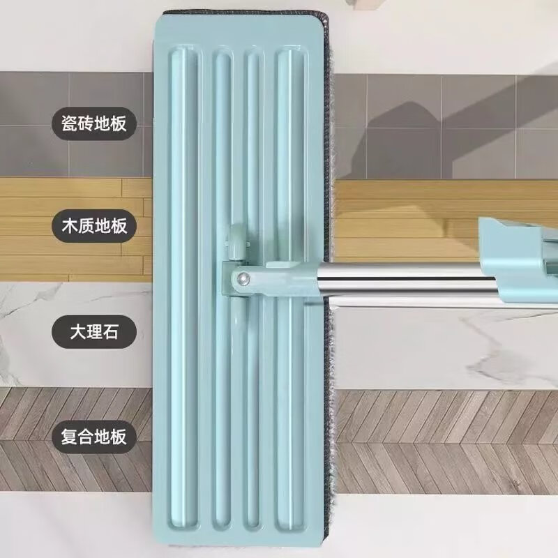 【精选好物】【现发】免手洗拖把平板2024新款家用墩布一拖净懒人 -北欧蓝35cm【共1块布】