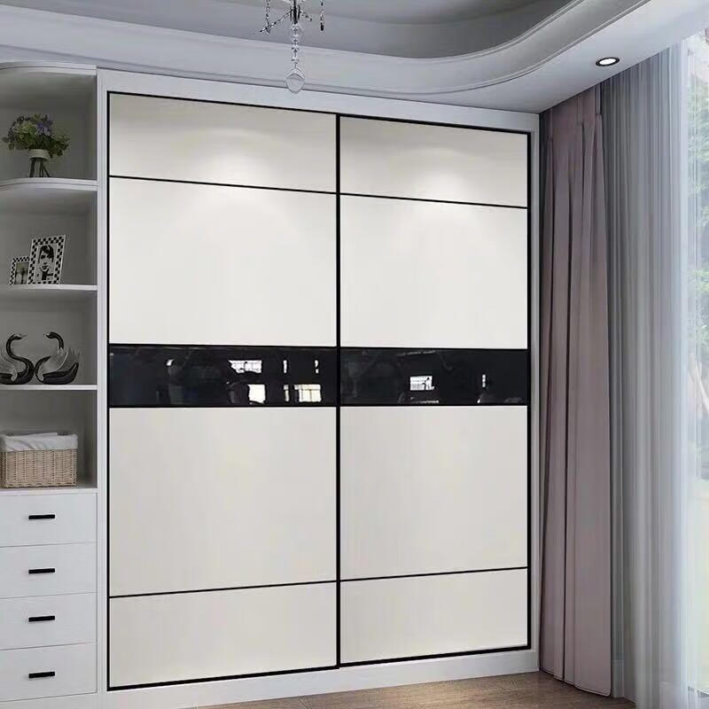 oeing定制实木衣柜推拉门定制网红现代极简卧室壁柜门定做推拉滑动