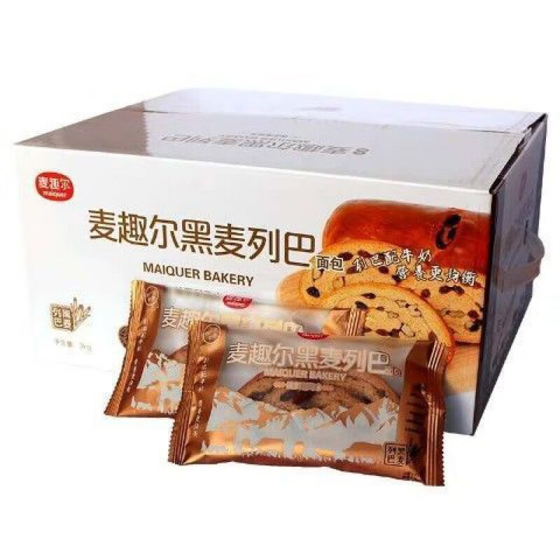 食芳溢麦趣尔黑麦列巴 俄罗斯风味面包 新疆大列巴独立小包装切片早餐