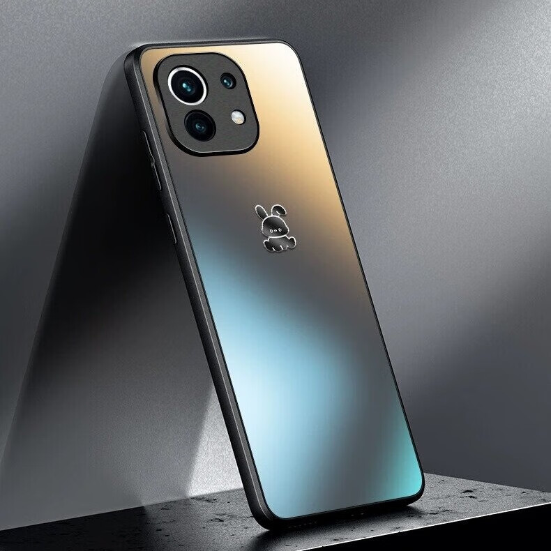 适用小米11手机壳新款小米11pro磨砂高端兔子全包防摔小米11ultra外壳