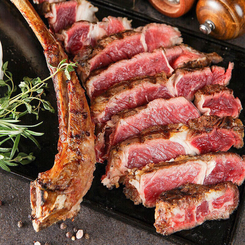 饲黑安格斯战斧眼肉牛排短柄厚切牛扒肉 m3级谷饲厚切战斧牛排1000gkg