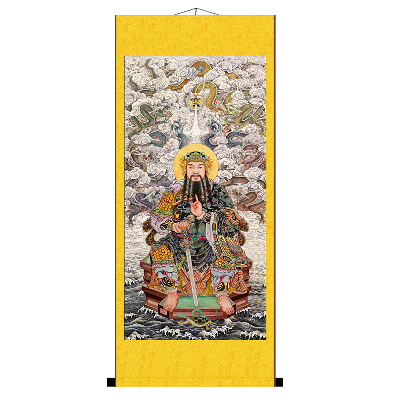 博纳欧(bonaou)三十六天将元帅真武大帝雷祖天师太乙天尊丝绸卷轴装饰
