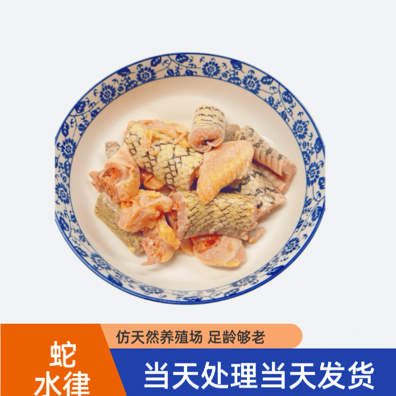 农产品水律500g中药材生鲜蛇肉可泡酒煮汤新鲜整条发 水律毛重1斤(新