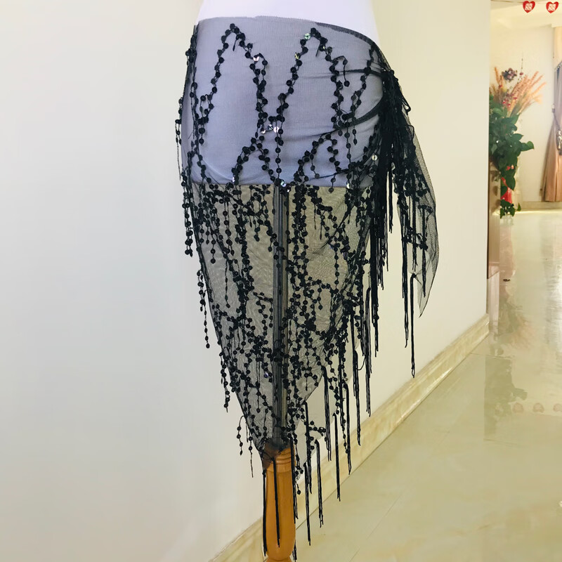 悦奇达肚皮舞腰链女2023新款练功服臀巾民族舞初学者三角巾流苏腰带