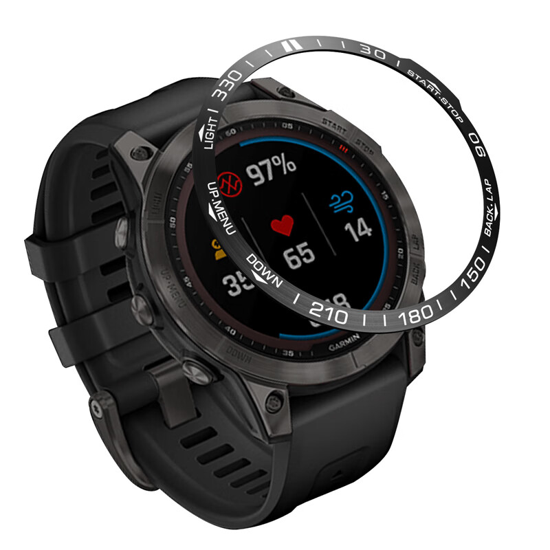 璃月胡桃原装适用Garmin佳明Fenix 7X Pro手表钢圈7s智能跑步腕表Epix Pro 黑色-表盘钢圈 ：佳明Fenix 7X Pro