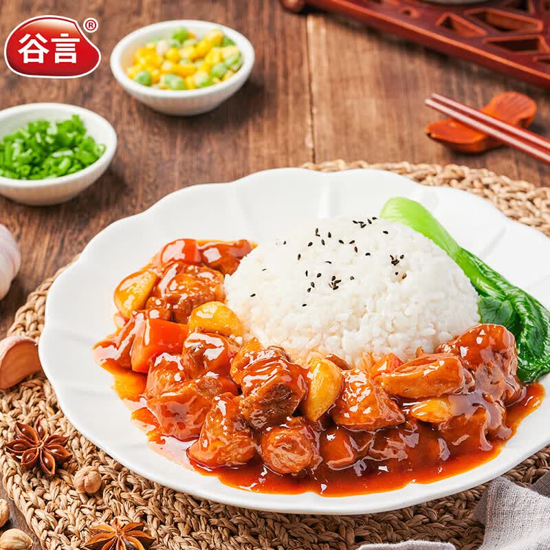 谷言小碗菜烧鸭料理包盖浇饭 小碗菜烧鸭200g10袋