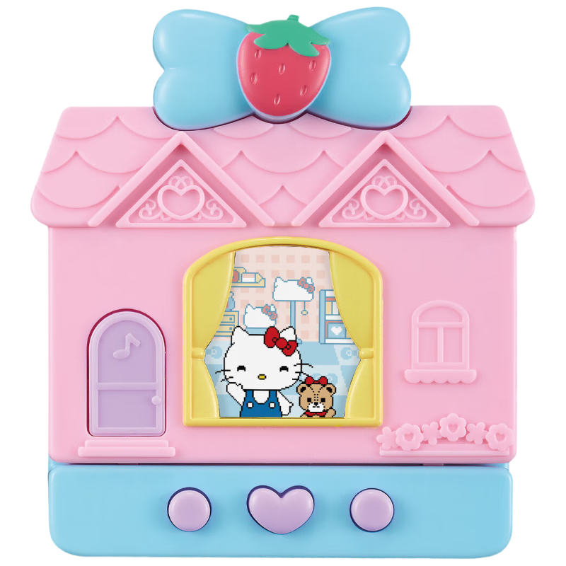 BANDAI萬(wàn)代三麗鷗庫洛米hellokitty電子寵物彩屏游戲機兒童禮物73106 