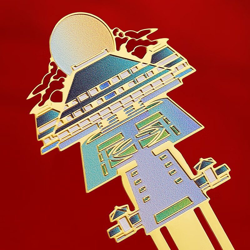 武汉大学北京博物馆文创旅游纪念品金属书签礼盒故宫高档精致创意 武汉建筑黄鹤楼