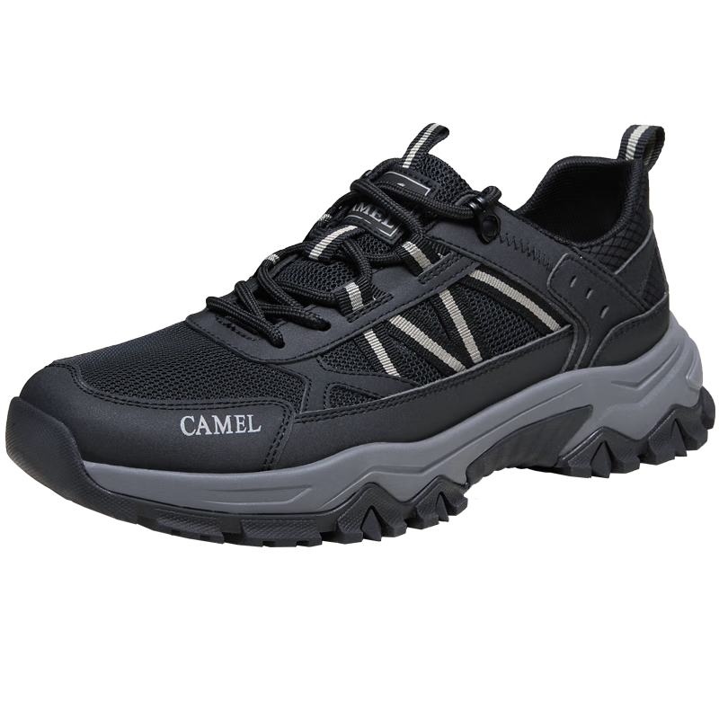 骆驼（CAMEL）登山鞋男户外徒步鞋造极2代夏季新款网面透气运动休闲鞋子男会员 G16S307041 黑色 男 42
