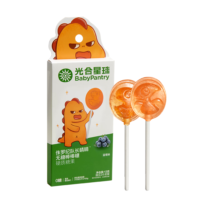 光合星球babycare兒童零食無糖棒棒糖木糖醇糖果多口味嘗鮮裝13g 2支裝