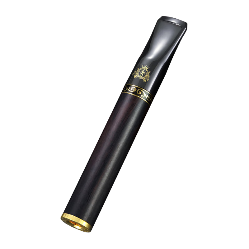艾斯貝爾高檔實(shí)木煙嘴過濾器循環(huán)型可清洗粗中細(xì)煙三用香煙過濾嘴男士專用 帝王黑檀【粗中細(xì)煙三用】 1支