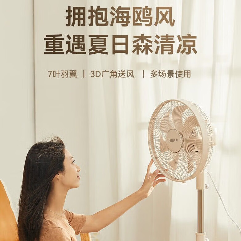 电风扇落地扇大风力静音省电新款家用卧室轻音