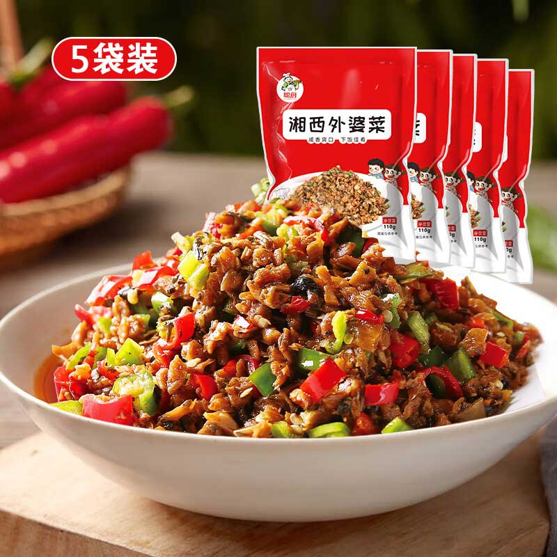 聪厨湘西外婆菜110g半成品蔬菜下饭菜炒制即食 外婆菜110g*5怎么看?