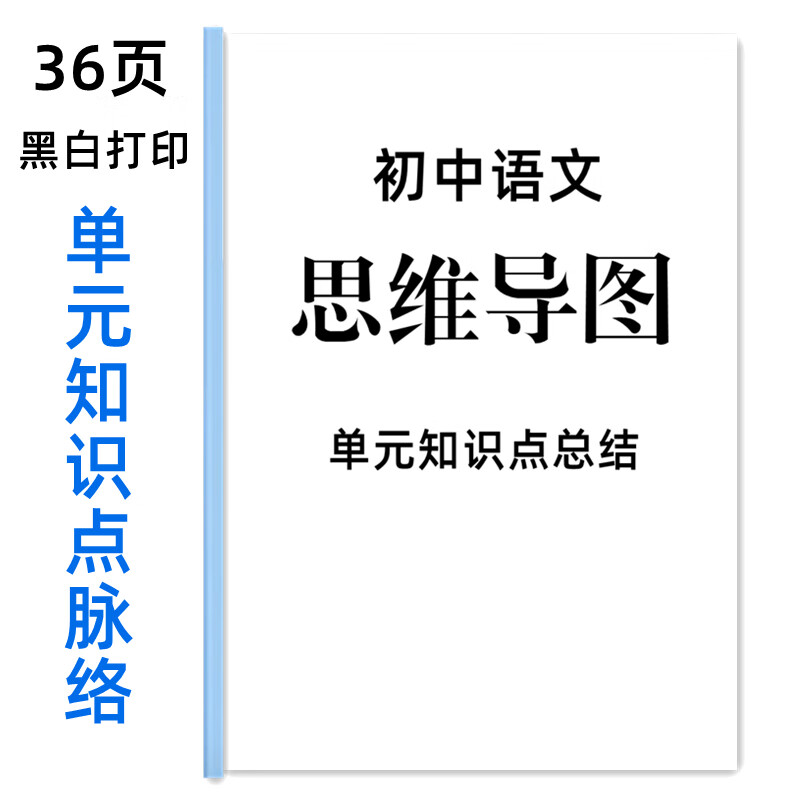 初中语文初一/二/三789年级同步单元思维导图知识点总结拉杆36