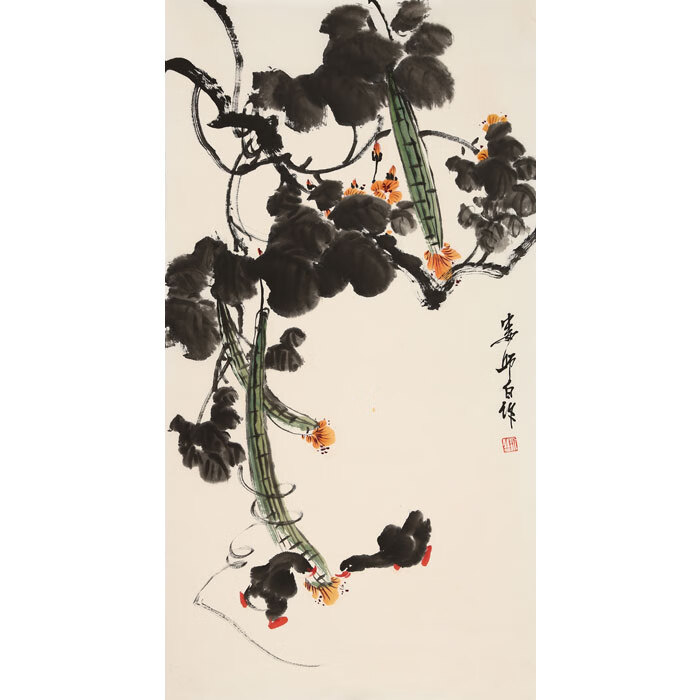 丹桂苑名家娄师白字画精品写意花鸟三尺国画小鸭作品纯手绘名人书画