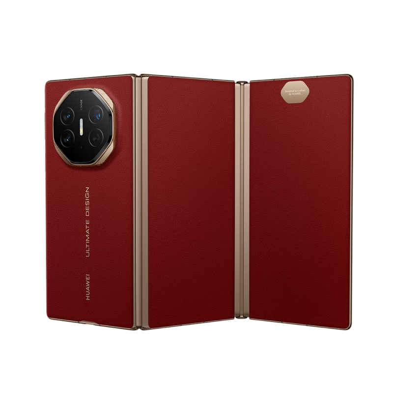 HUAWEI Mate XT 非凡大师 华为三折叠屏手机 16GB+512GB瑞红 超纤薄 岩脉纹理 10.2英寸超形态三折叠大屏