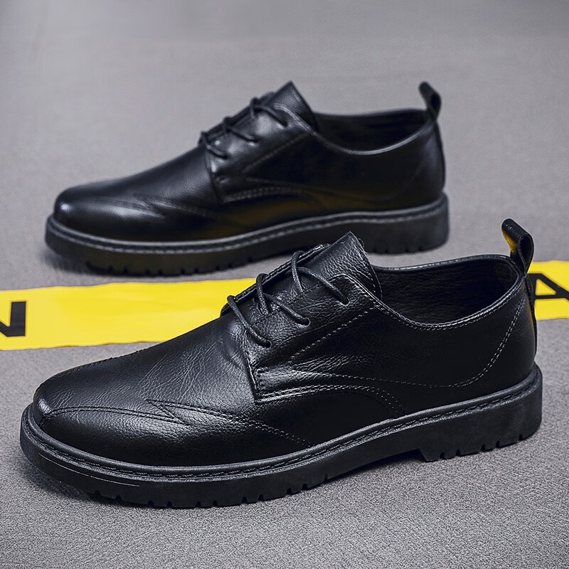 康奈皮鞋男款夏季透气商务正装感男士休闲英伦风新郎结婚黑色潮鞋