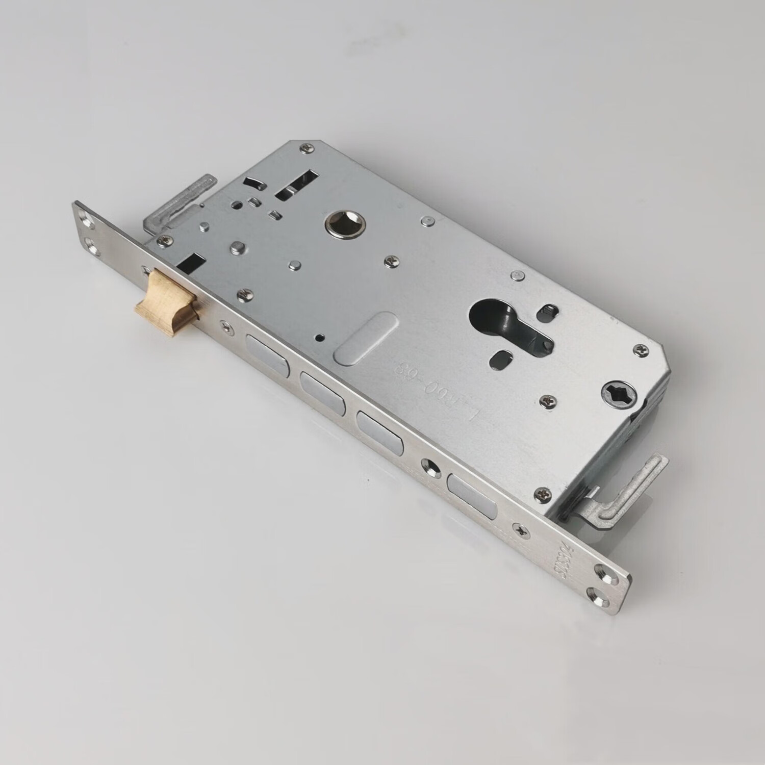 智科通指纹锁锁体30240不锈钢圆头锁体6068型深90双活双快智能锁体 24