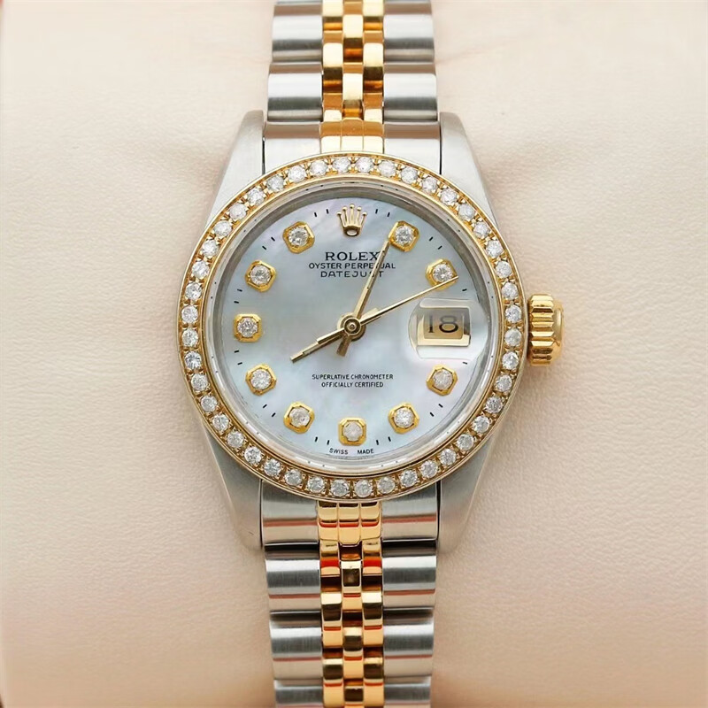 【二手99新】劳力士女表日志6917自动机械腕表18k黄金 精钢 内钻刻