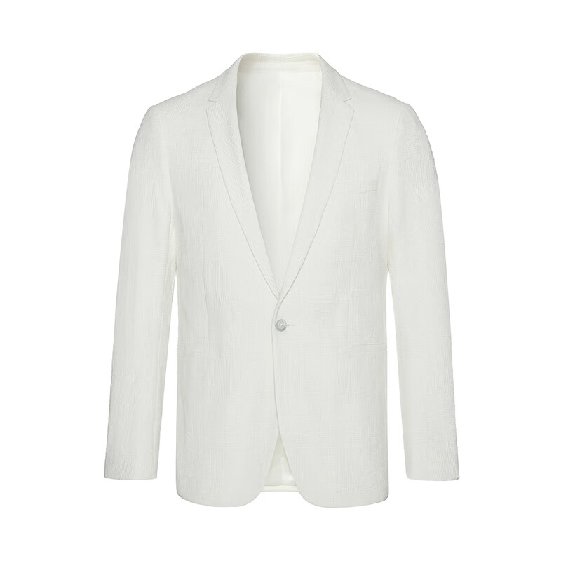 liu·jo uomo商务绅士白色休闲单西男装【肌理提花】西服 男士休闲