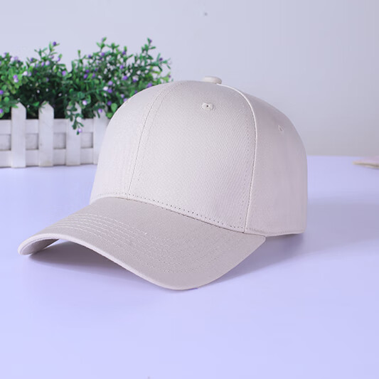 头围大头棒球帽子男女士春季硬顶百搭 卡其色 l(56-59cm普通成人加深)