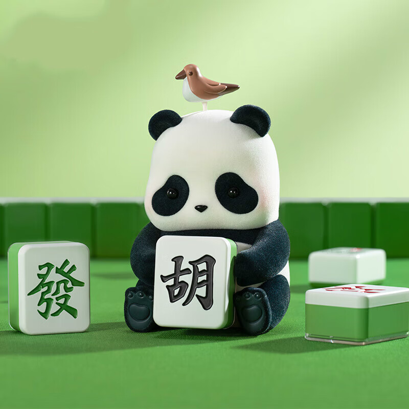 望风pandaroll限定版雀神熊猫手办麻将玩具摆件潮玩礼物 限定版-雀神