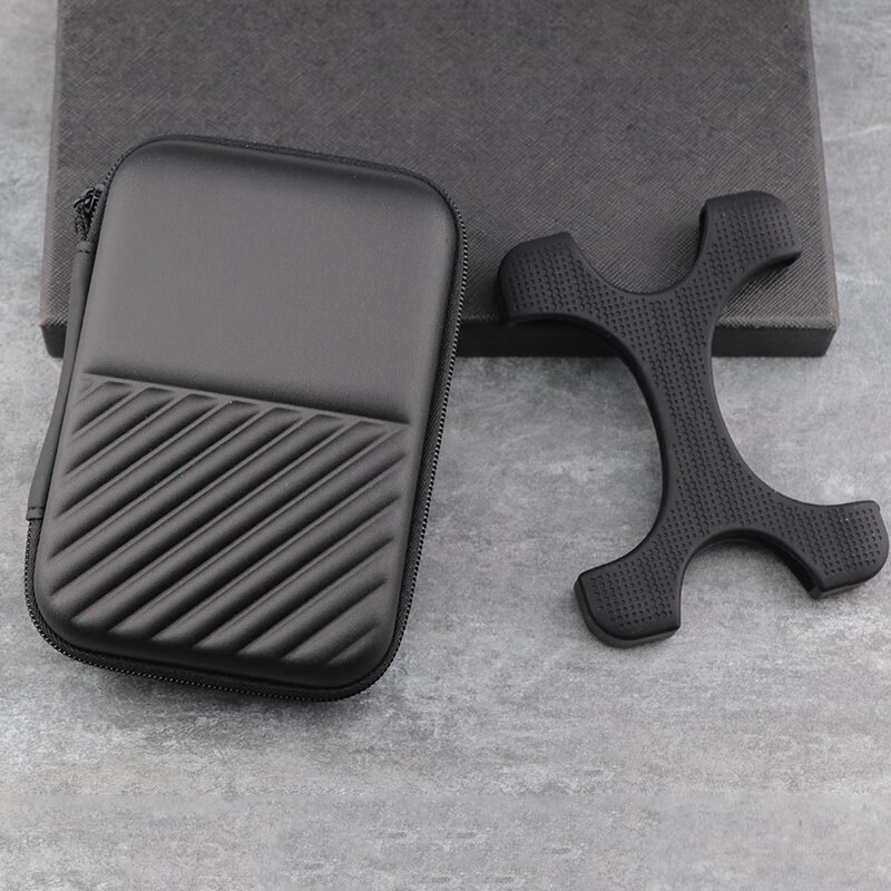 Zhencool适用2.5寸移动硬盘包西数保护套WD西部数据东芝希捷收纳盒收纳包 黑色包+小款黑色硅胶套