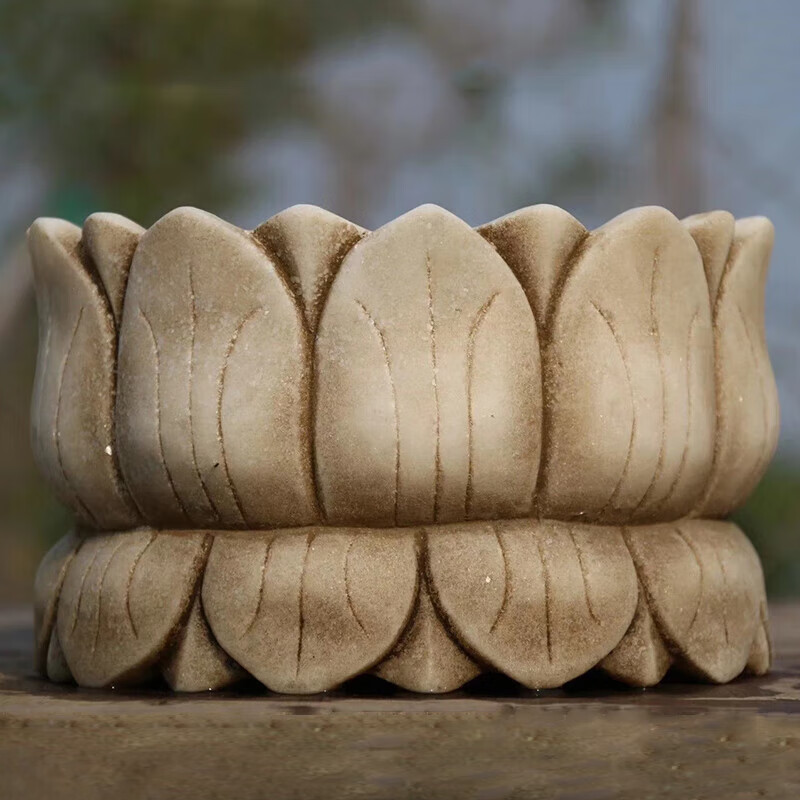 石雕须弥座汉白玉柱墩别墅庭院石墩底座花架盆景石底座莲花座定制 高